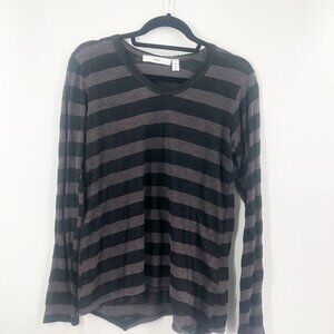 ✅ WILT LONG SLEEVE STRIPED T-SHIRT PURPLE AND BLACK SIZE XS